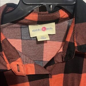Wishful Park Men's Red and Black Checkered Shirt